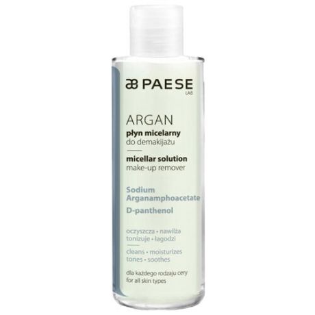 PAESE мицеллярный раствор для снятия макияжа Argan micellar solution, 210 мл