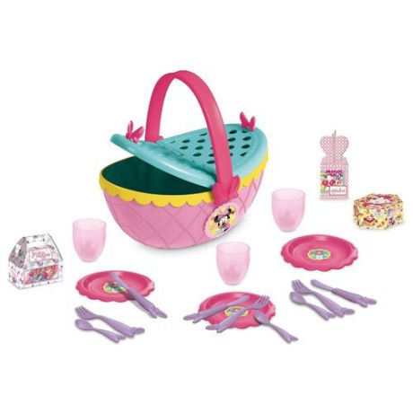 Набор посуды IMC Toys Disney "Минни: Набор для пикника" розовый/бирюзовый
