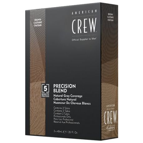 American Crew Precision Blend краска-камуфляж для седых волос, 4/5 натуральный