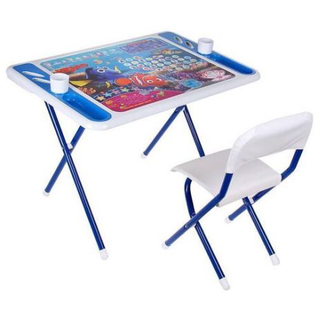 Комплект ДЭМИ стол + стул Damibaby evro В поисках Немо 80x55 см белый/синий