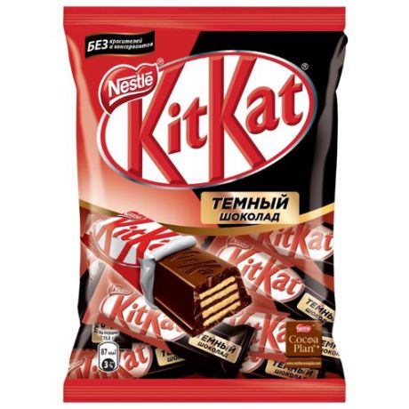 Конфеты KitKat Dark темный шоколад с хрустящей вафлей 169 г