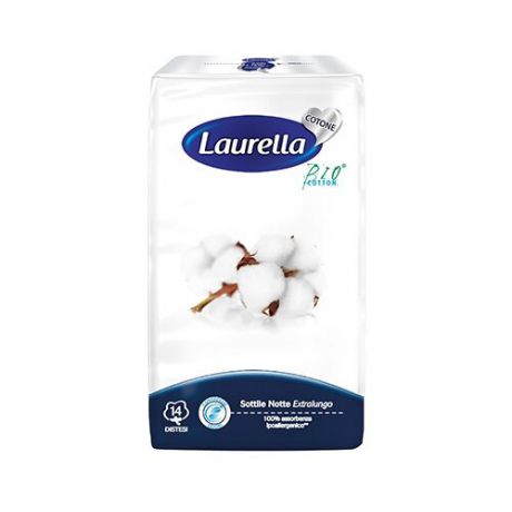 Laurella прокладки Cotton Sottile Notte Extralungo 14 шт.