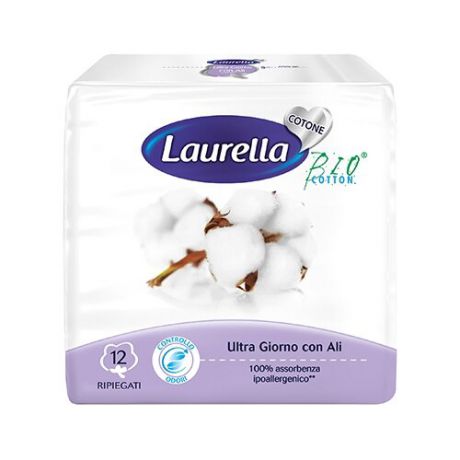 Laurella прокладки Cotton Ultra Giorno con Ali 12 шт.