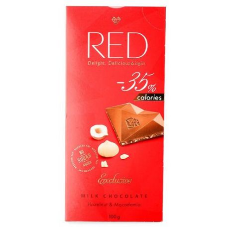 Шоколад Red Молочный RED Фундук и Макадамия, 100 г