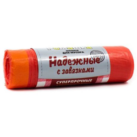 Мешки для мусора Ромашка Надежные ВЗ-6010 60 л (10 шт.) красный