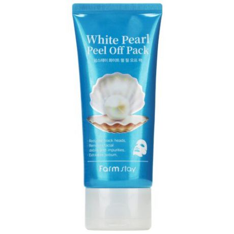 Farmstay маска-пленка White Pearl Peel Off Pack очищающая с белым жемчугом, 100 г
