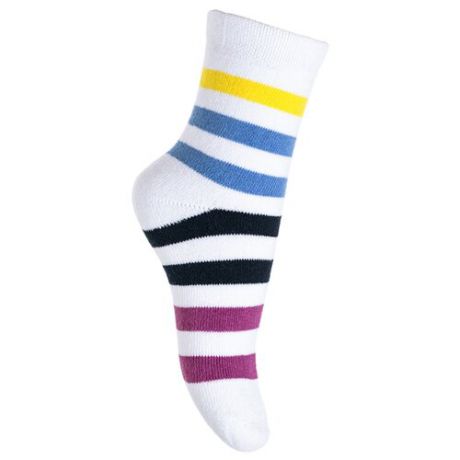 Носки playToday размер 16, белый/темно-синий/желтый