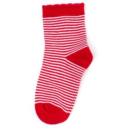 Носки playToday размер 18, красный/белый