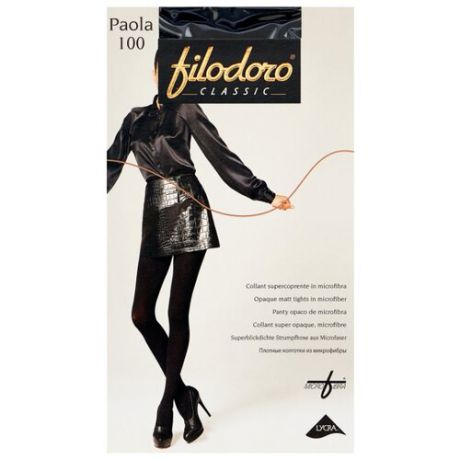 Колготки Filodoro Classic Paola 100 den, размер 2-S, nero