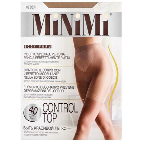 Колготки MiNiMi Control Top 40 den, размер 4-L, caramello