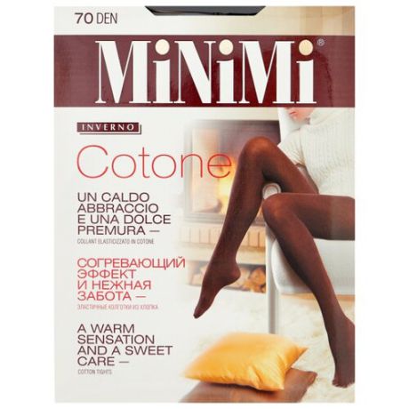 Колготки MiNiMi Cotone 70 den, размер 3-M, nero
