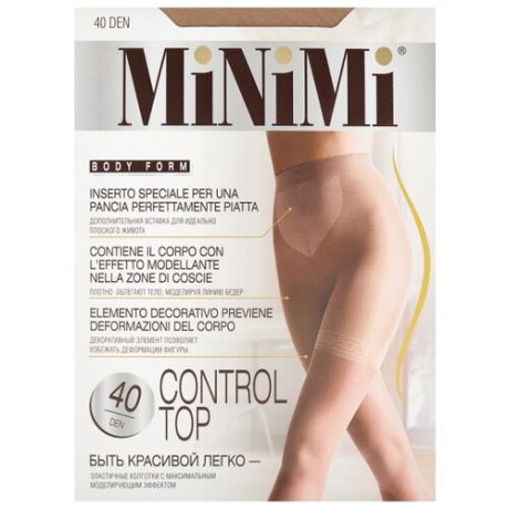 Колготки MiNiMi Control Top 40 den, размер 2-S/M, caramello