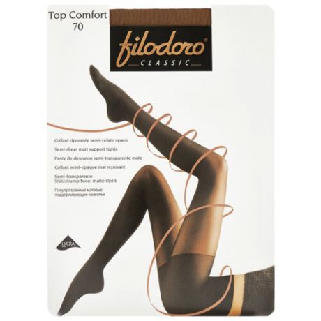 Колготки Filodoro Classic Top Comfort 70 den, размер 4-L, Glace