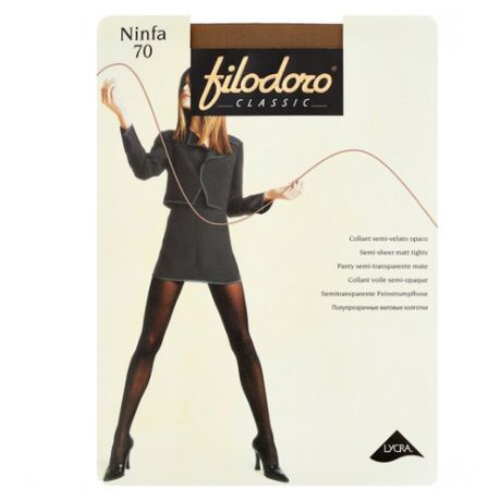 Колготки Filodoro Classic Ninfa 70 den, размер 4-L, cognac