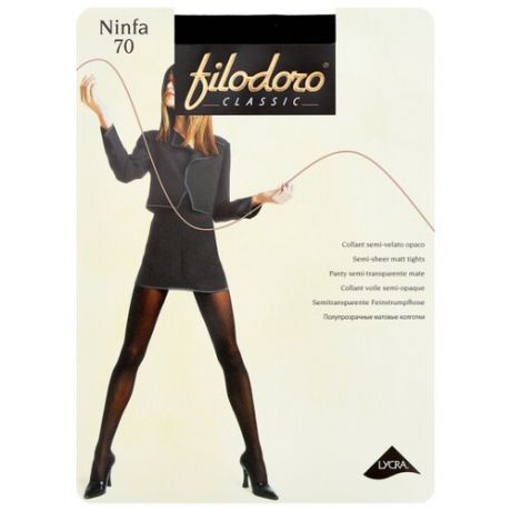 Колготки Filodoro Classic Ninfa 70 den, размер 2-S, nero