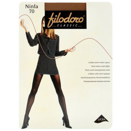 Колготки Filodoro Classic Ninfa 70 den, размер 2-S, cognac