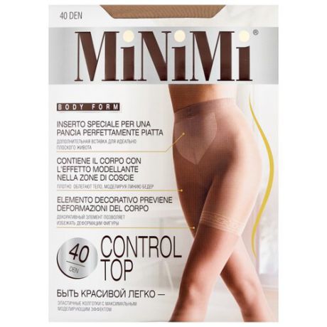 Колготки MiNiMi Control Top 40 den, размер 3-M, caramello