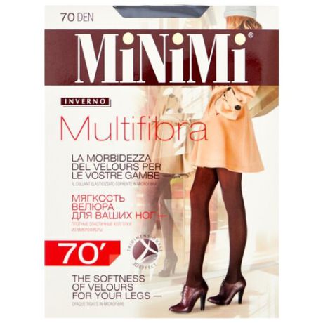 Колготки MiNiMi Multifibra 70 den, размер 2-S/M, fumo