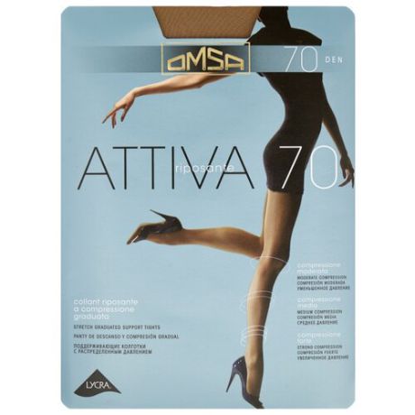 Колготки Omsa Attiva 70 den, размер 2-S, caramello