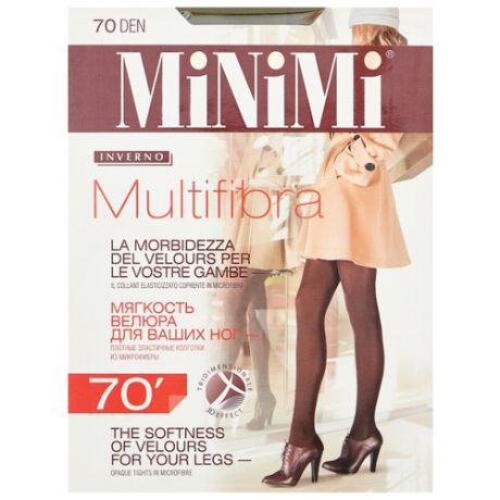 Колготки MiNiMi Multifibra Colors 70 den, размер 4-L, kaki