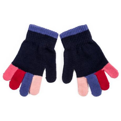 Перчатки playToday 372087 размер 15, синий/фиолетовый/розовый