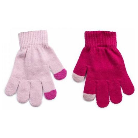 Перчатки playToday 372048 размер 14, розовый/светло-розовый