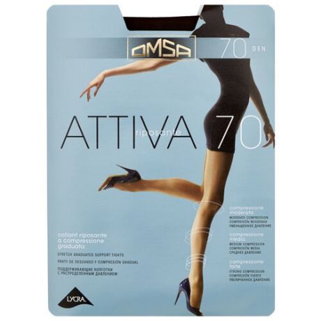 Колготки Omsa Attiva 70 den, размер 2-S, marrone