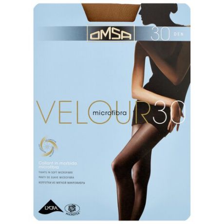 Колготки Omsa Velour 30 den, размер 3-M, caramello