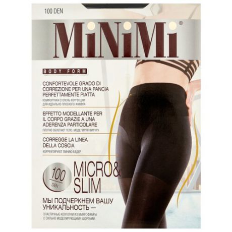 Колготки MiNiMi Micro&Slim 100 den, размер 3-M, nero