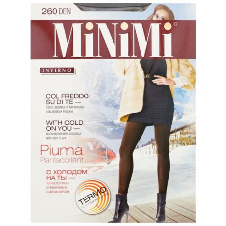 Леггинсы MiNiMi Pantacollant Piuma 260 den, размер 6-XXL, nero