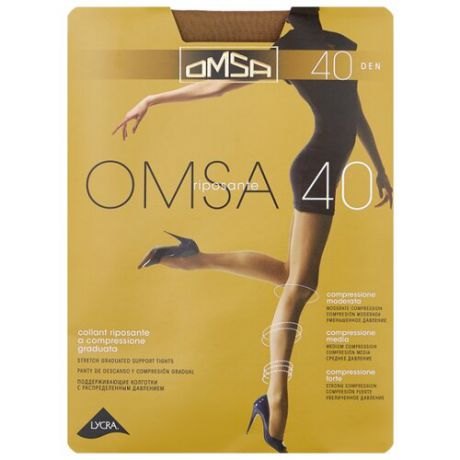 Колготки Omsa Riposante 40 den, размер 2-S, daino