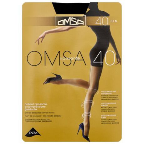 Колготки Omsa Riposante 40 den, размер 5-MAXI, nero