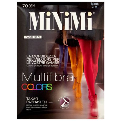 Колготки MiNiMi Multifibra Colors 70 den, размер 3-M, jeans