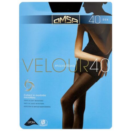 Колготки Omsa Velour 40 den, размер 2-S, moro