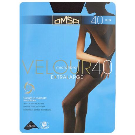 Колготки Omsa Velour 40 den, размер 5-MAXI, antracite