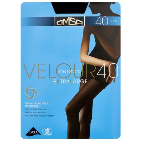 Колготки Omsa Velour 40 den, размер 5-MAXI, nero