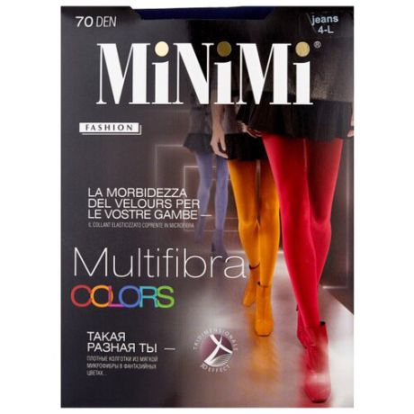 Колготки MiNiMi Multifibra Colors 70 den, размер 4-L, jeans