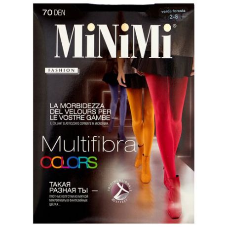 Колготки MiNiMi Multifibra Colors 70 den, размер 2-S/M, verde foresta