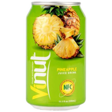 Напиток сокосодержащий Vinut со вкусом ананаса, 0.33 л