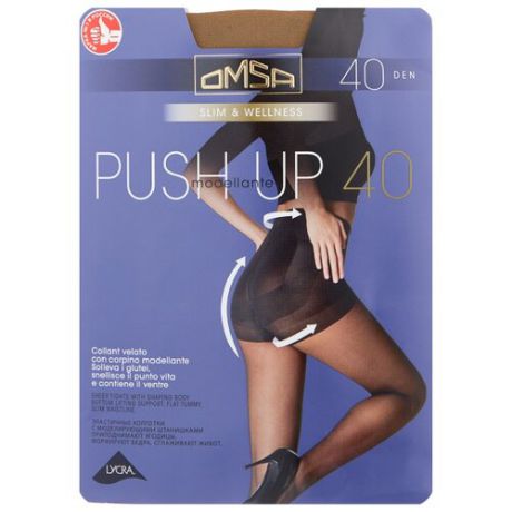 Колготки Omsa Push-Up 40 den, размер 3-M, caramello