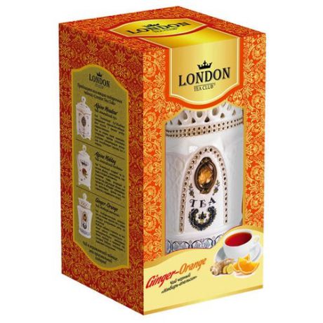 Чай черный London tea сlub Ginger-orange подарочный набор, 100 г