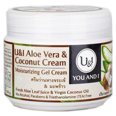 Гель для тела U&I Aloe Vera Coconut Cream с кокосовым кремом, банка, 100 г
