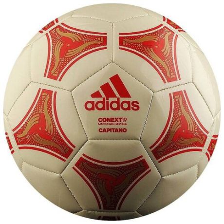 Футбольный мяч adidas Conext 19 Capitano бежевый/красный 5