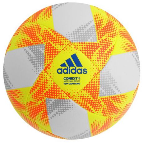 Футбольный мяч adidas Conext 19 Top Capitano желтый/оранжевый/белый/серебристый 5
