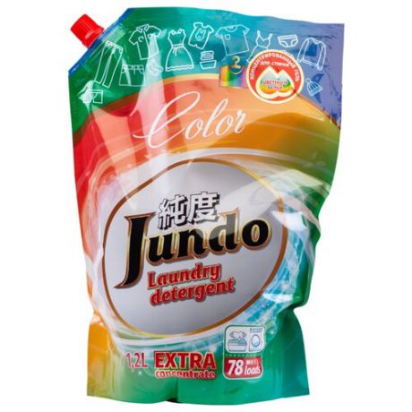 Гель для стирки Jundo Color для цветного белья 1.2 л дой-пак