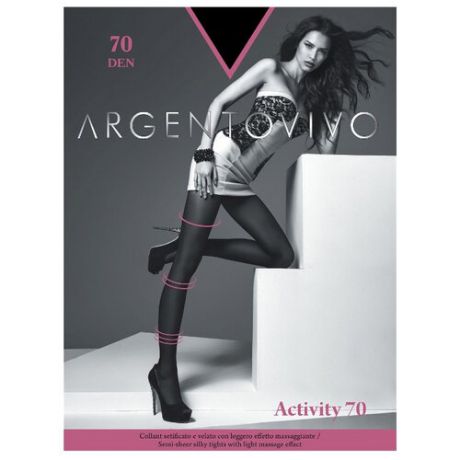 Колготки Argentovivo Activiti 70 den, размер 5-XL, nero