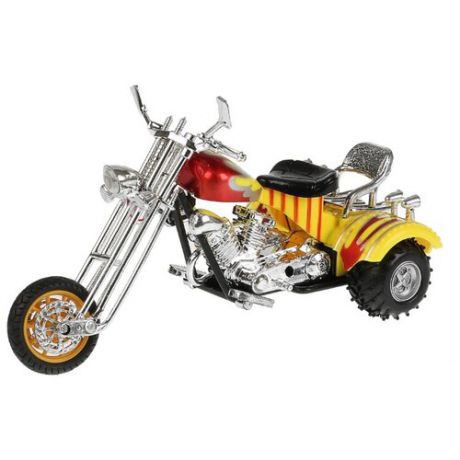 Мотоцикл ТЕХНОПАРК Трайк (ZY797890-R) 18 см желтый/серебристый