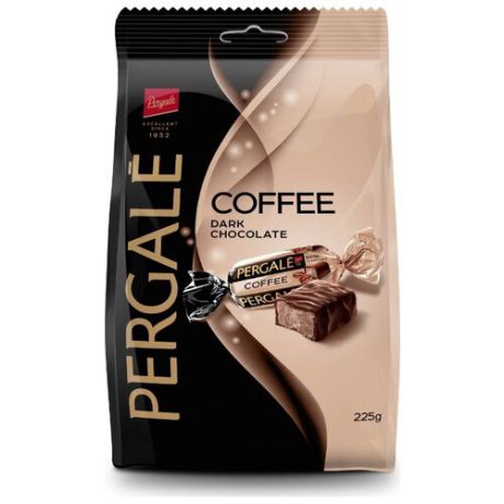 Конфеты Pergale пралине со вкусом кофе в темном шоколаде 225 г