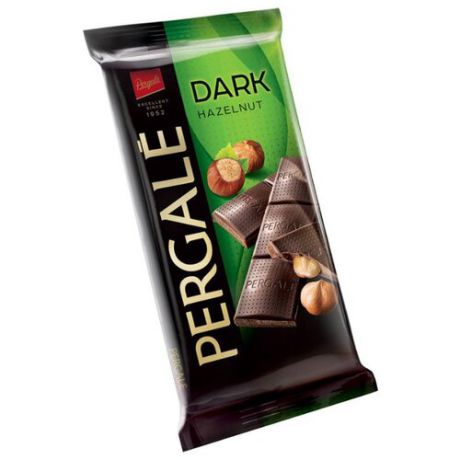 Шоколад Pergale темный с цельным фундуком 50% какао, 100 г
