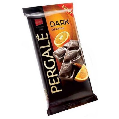 Шоколад Pergale темный с апельсиновой начинкой 50% какао, 100 г